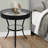 Accent Table, Side, End, Nightstand, Lamp, Round, Clear Tempered Glass, Black Metal, Transitional