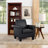 Alrun Upholstered 29" Wide Faux Leather Armchair-1836319327