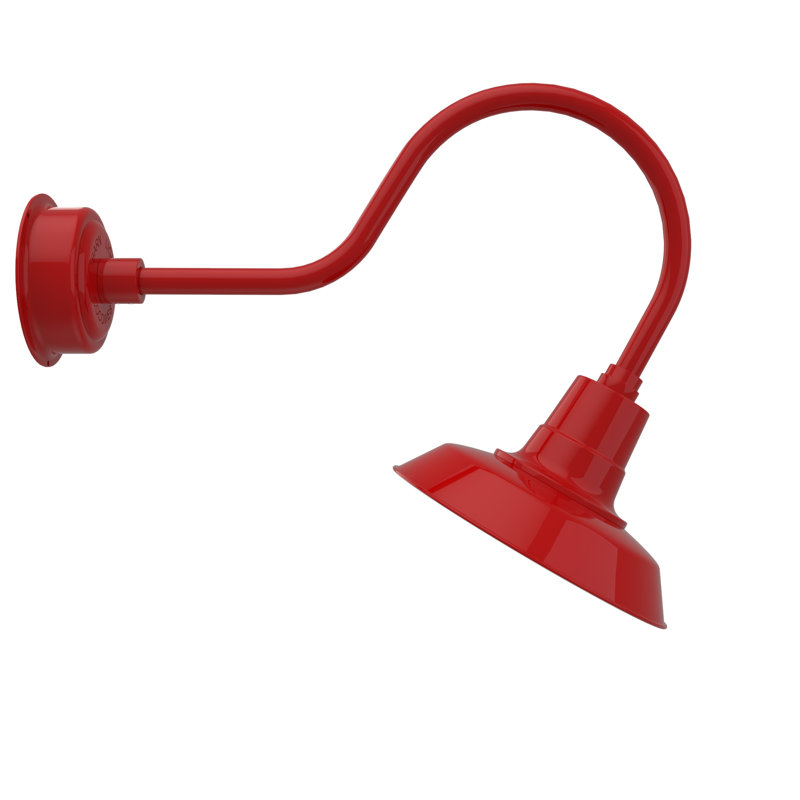 Luminaire de grange d’extérieur à del Haleigh, H 8po x l 12 po x P 12 po, Rouge cerise