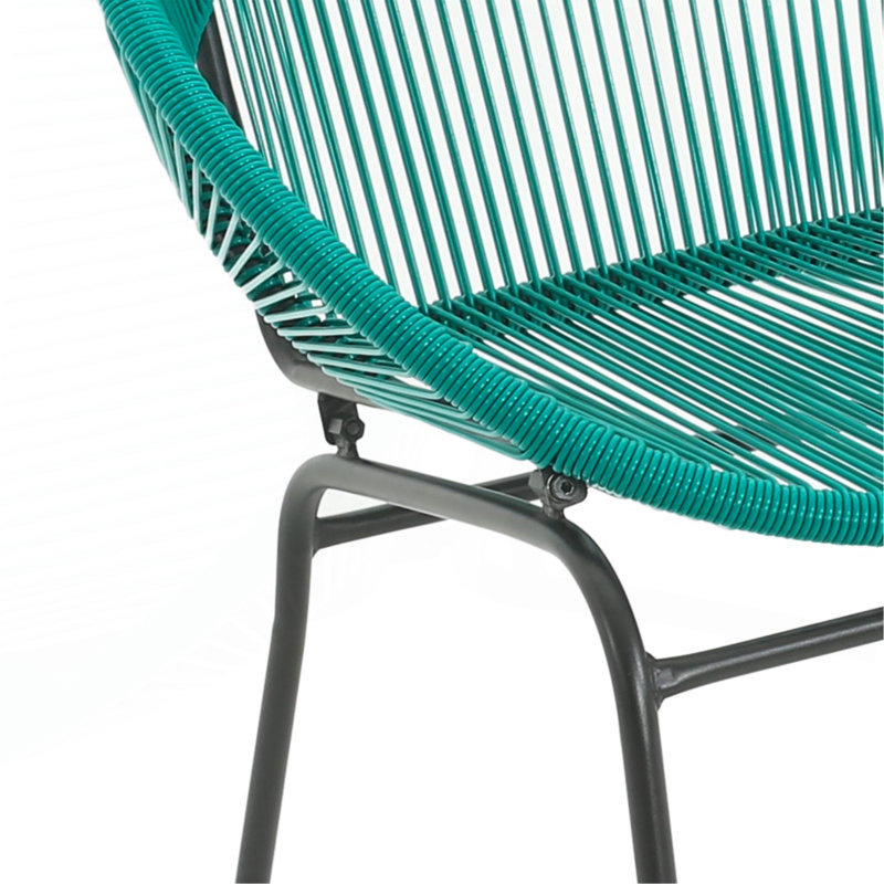 OUDOOR WICKER CHAIR, TEAL, SET OF 2, Teal