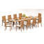 9 Pcs Grade-A Teak Wood Dining Set: 122" Atnas Double Extension Rectangle Table And 8 Goa Stackng Arm Chairs #11GO2808-1138059773