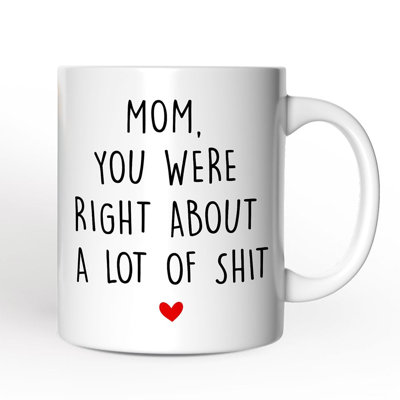 Mom You Were Right About a Lot Of Things Mug, Funny Gift For Mom With Custom Name