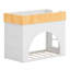 Lit superposé avec éclairage DEL modulaire et silhouette semi-circulaire pour chambres d'enfants modernes-499202386-499202396