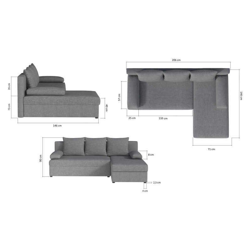 Aitan 2 Seater Sofa Bed