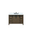 Meuble-lavabo brun 48 po X P 22 po D, ensemble de comptoir et robinet en marbre de culture-117971281