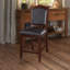 Chaise d'appoint rembourrée noire Geraldyne
