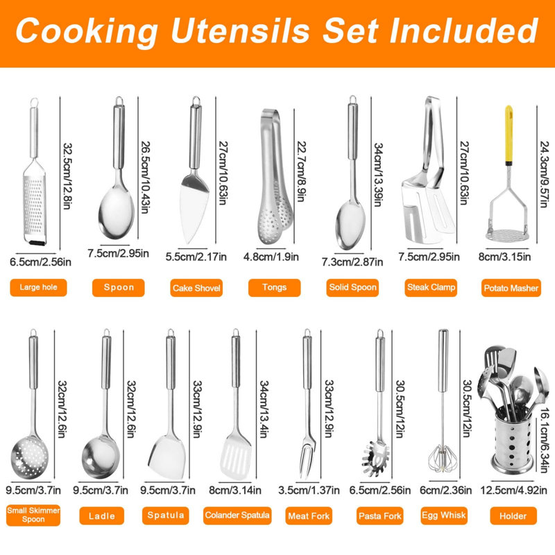 Fcbnposi 15 Utensil Set