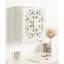 Armoire murale traditionnelle en bois sculpté, blanc