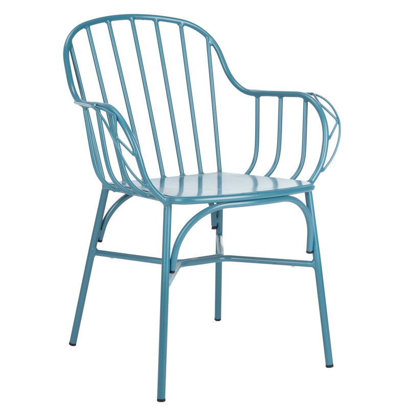 Tucker Outdoor Dining Armchair, Matte Navy Blue