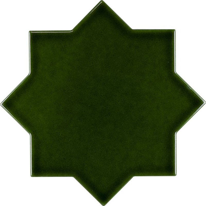 Carreau de céramique simple l 5,35 po x L 5,35 po Siena, Vert foncé