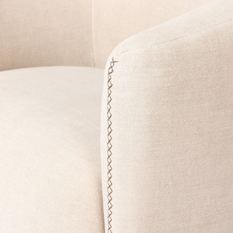 Salena Swivel Chair-Sonoma Chestnut, Broadway Dune