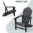 Adirondack Chair, Outdoor Oversized Patio Chair Poly Lumber Weather Resistant & Durable Fire Pits Chair-2072155564-2060777524