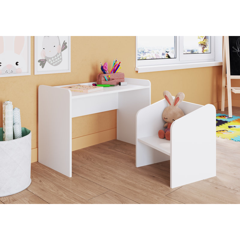 Ensemble de table et chaises blanc Montessori 
