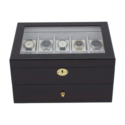 Glass Watch Box + Drawers