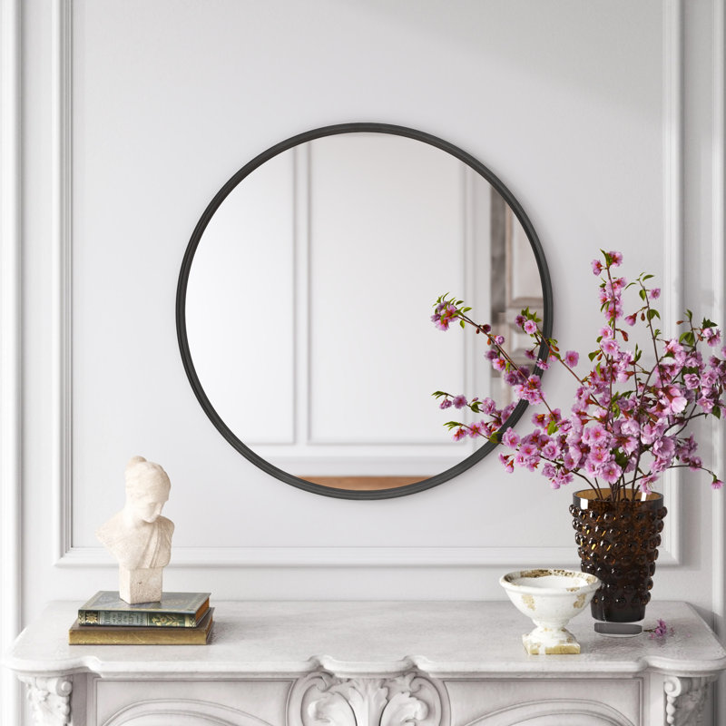 Miroir de salle de bain Aurilla, Noir