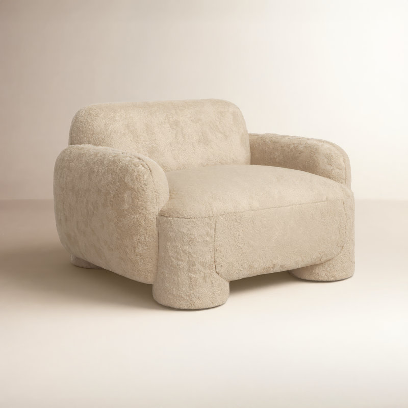 Mingh Tufted Armchair, Camel Polyester