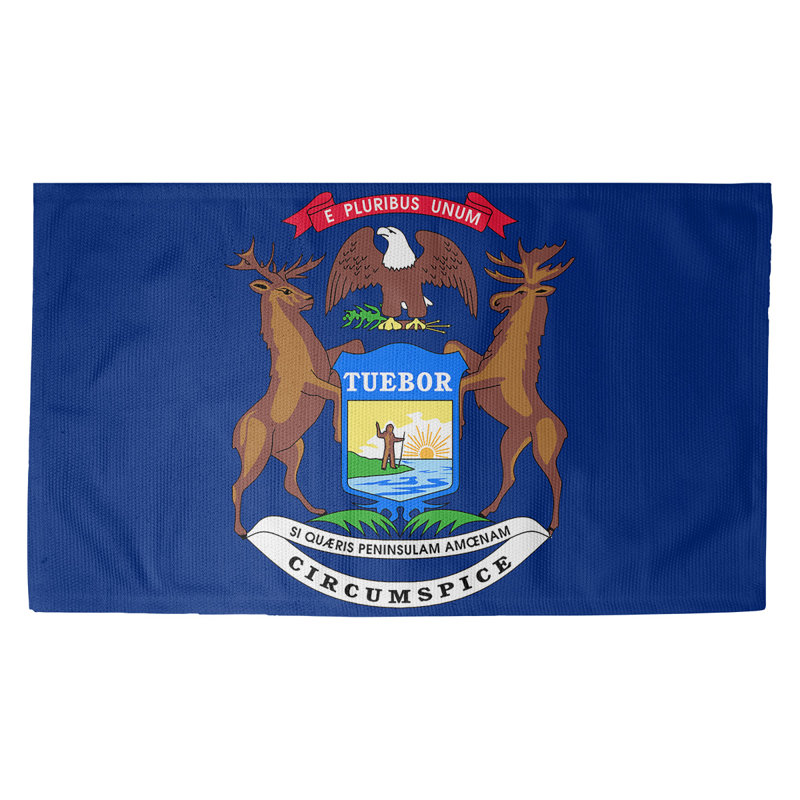 Tapis de porte d’intérieur michigan flag Fawcett, Rectangle 3 pi 3 po x 5 pi 3 po