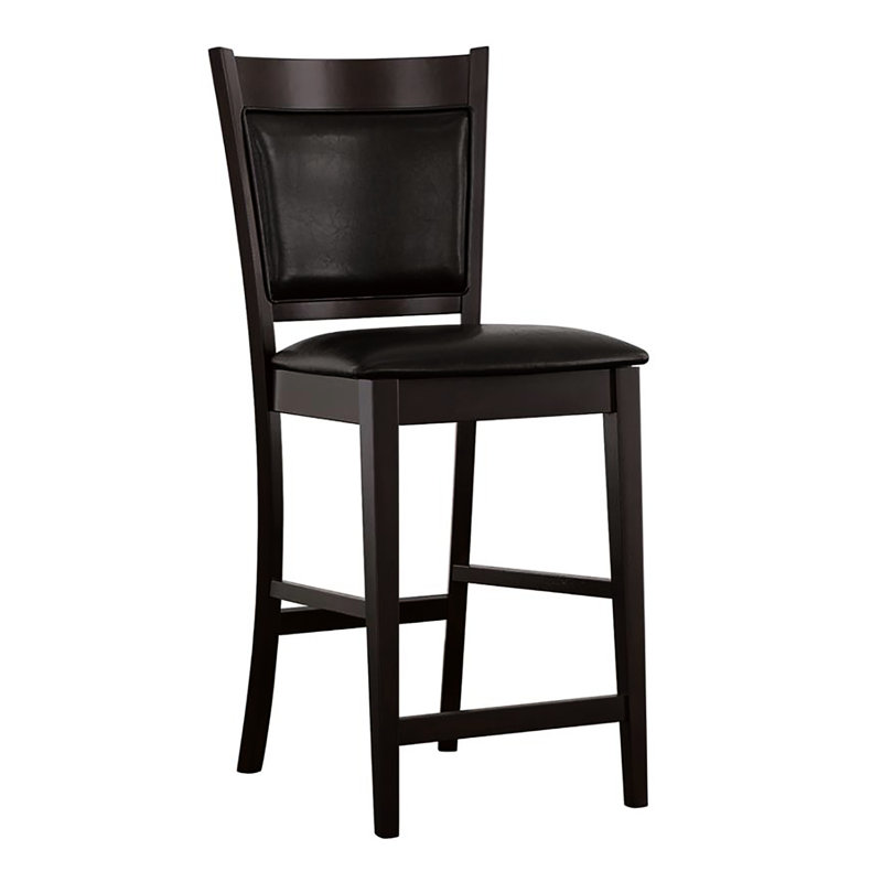 Tabourets de comptoir 2 - noir et attrayant pour les espaces de salle à manger, transitionnel de 2 éblouissants