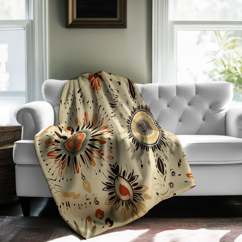 Motif bohème - couverture de qualité supérieure 1 pièce, Grand lit