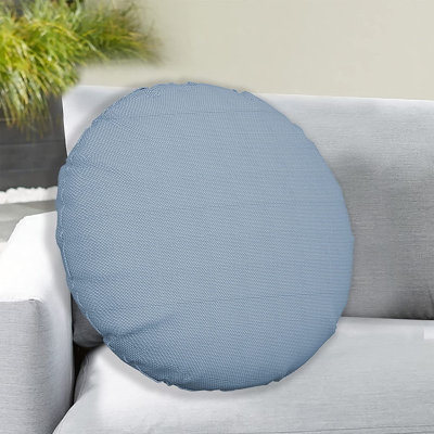 Round Pillow Slipcover: Heavy-Duty Waterproof Outdoor Cushion Cover with Secure Zipper