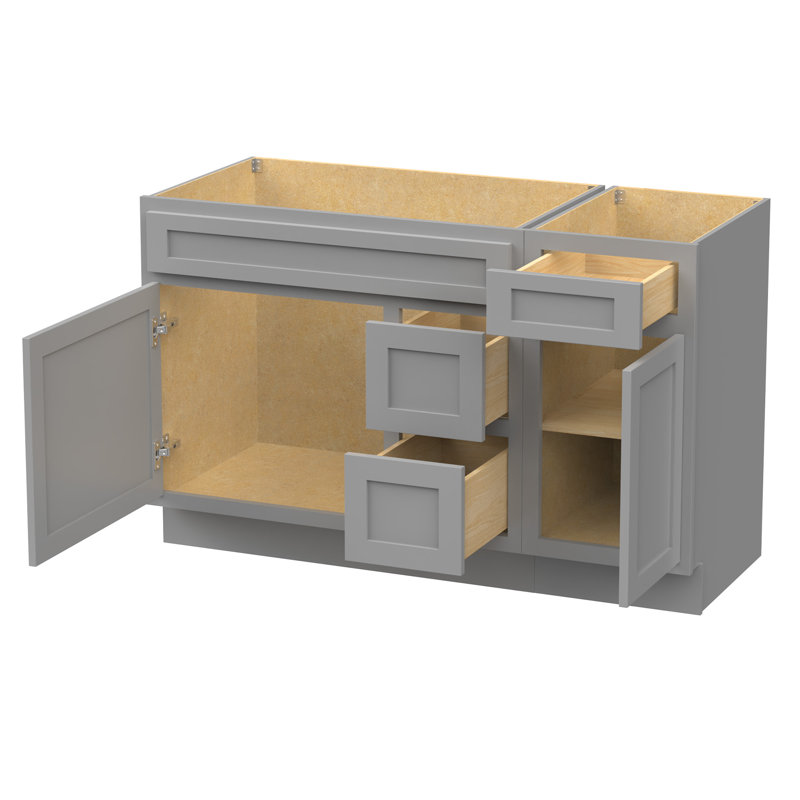 51'' Single Bathroom Vanity Base Only, Gray