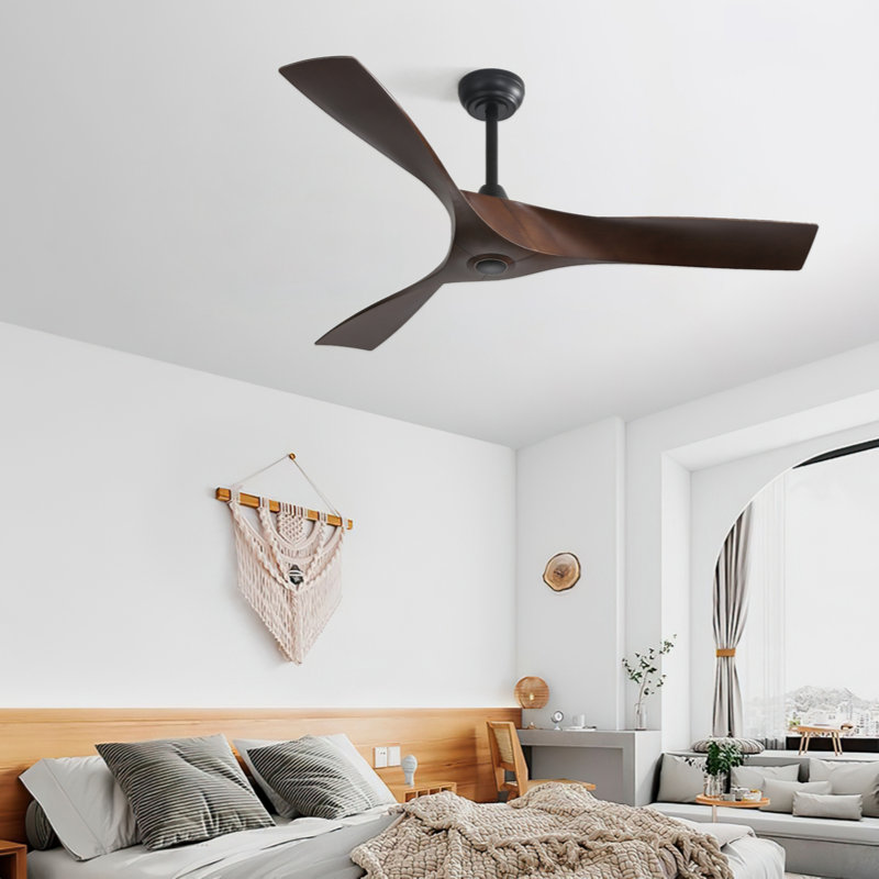 Ventilateur de plafond 52 po Elnathan, Blanc, Blanc