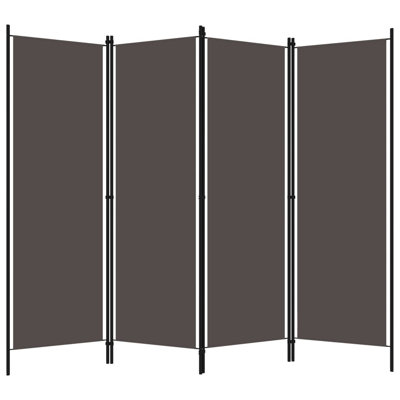 vidaXL 4-Panel Room Divider Anthracite 78.7"x70.9