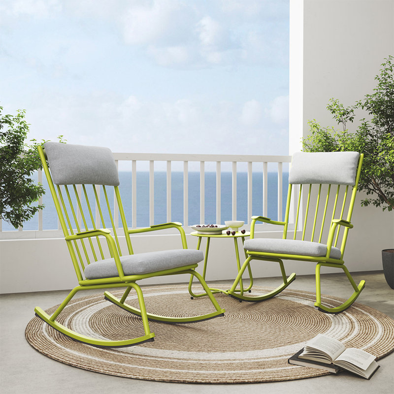 2- Person Seating Group with Cushions, Green