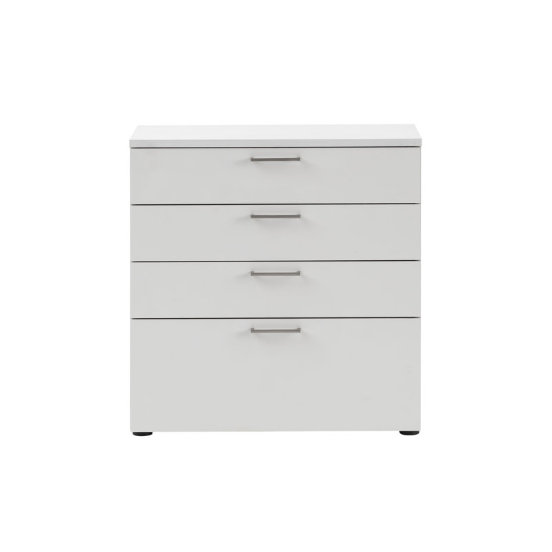 4 - Drawer Storage Cabinet, Light Grey