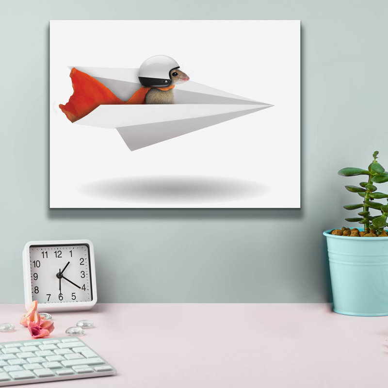  «Papier avion» par John Hovenstine, art mural sur toile, 16 po x 12 po