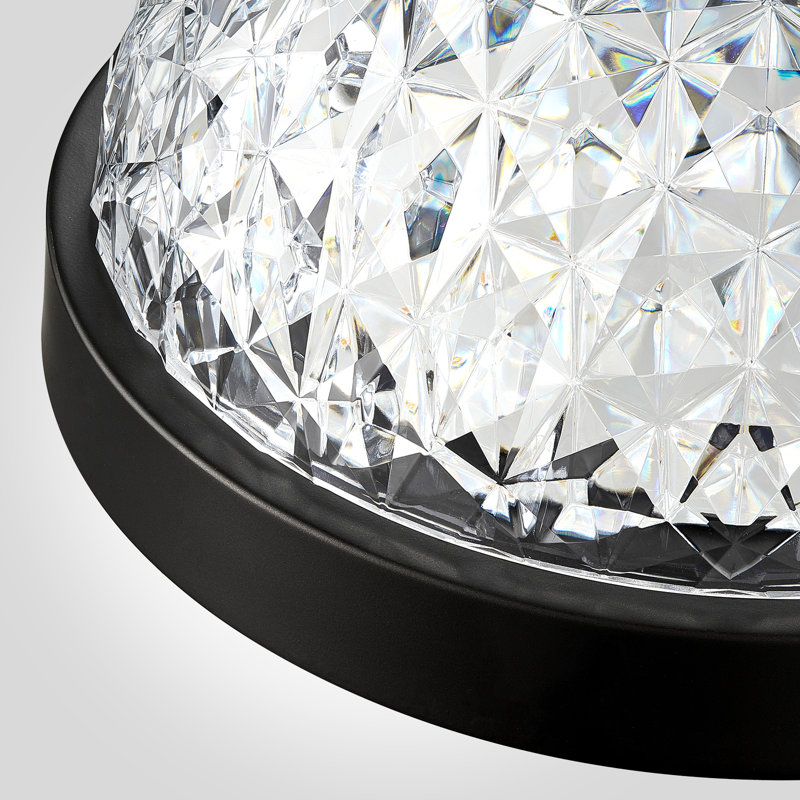 Castor Crystal LED Flush Mount, Oil Rubbed Bronze