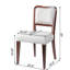 2 chaises d'appoint rembourrées en noyer teintées - de style traditionnel, à assise moelleuse et confortables pour la cuisine