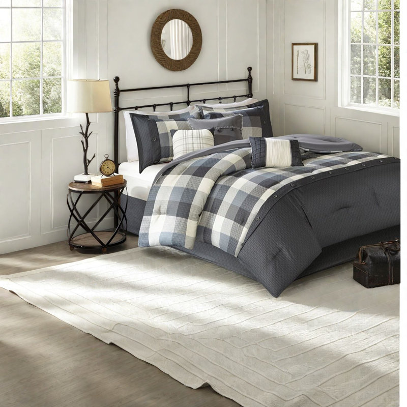 Ensembles de literie confortables de 7 pièces, polyester très grand confort campagnard pour la maison