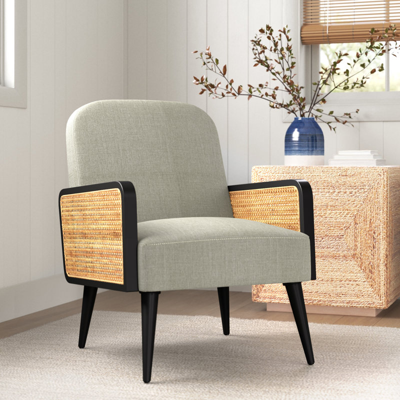 Fauteuil rembourré Sonnet, Mélange de polyester gris