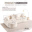 Canapé modulaire en forme de L Boneless avec méridienne incurvée, canapé modulaire en chenille, mousse à haute densité 30D, canapé-lit modulaire minimaliste pour le salon.-416419853