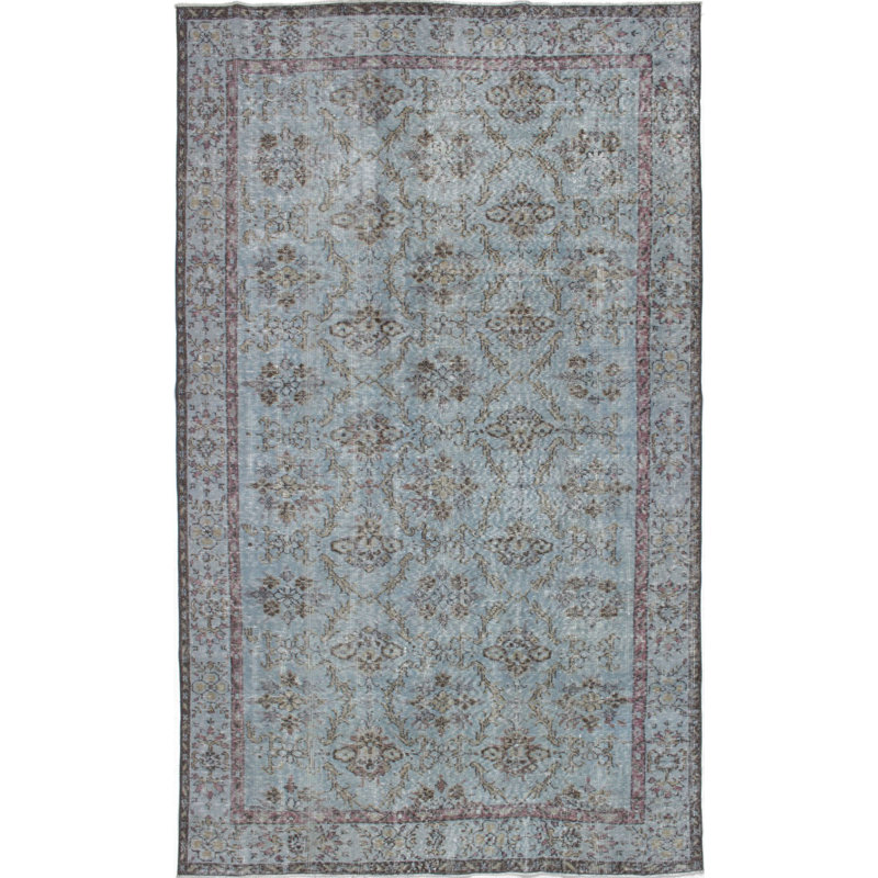 Tapis de zone en laine 5 pi 10 po x 9 pi 9 po à la main one-of-kind noué la Scotti