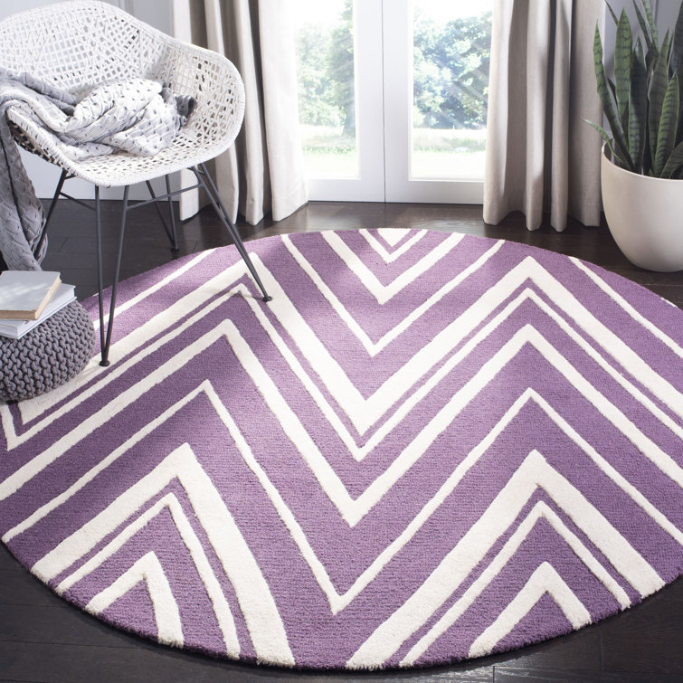 Sanyla Hand Tufted Wool Chevron Rug