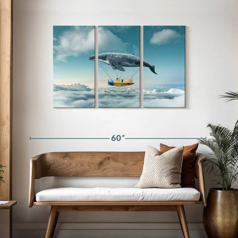 Kelan Whale Airplane, 28" H x 45" W