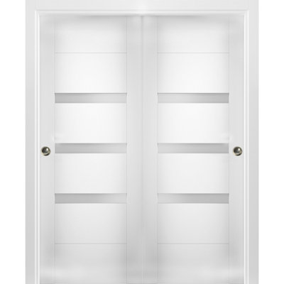 Portes blanches en verre givré Sete