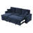 L-shaped Sleeper Sofa Reversible Couch Pull Out Couch With Storage Chaise-649073327