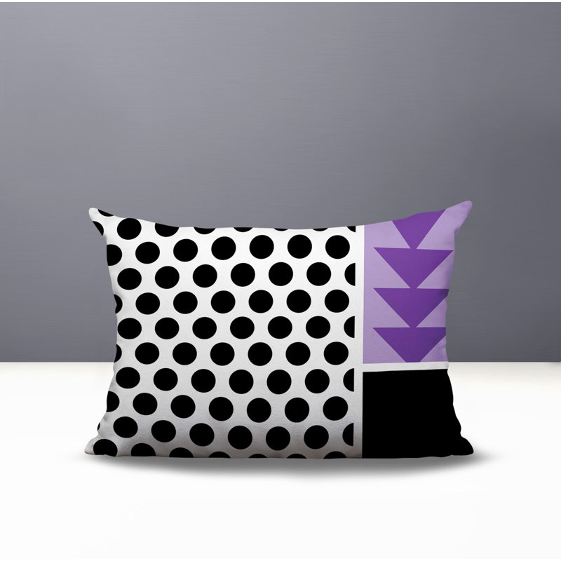 Oreiller rectangulaire réversible intérieur / extérieur Snazzy, Mauve, Rectangulaire H 14 po x l 20 po