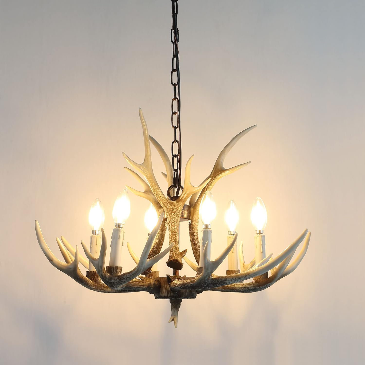 Millwood Pines Rustic Antler Chandelier With Adjustable Height ...