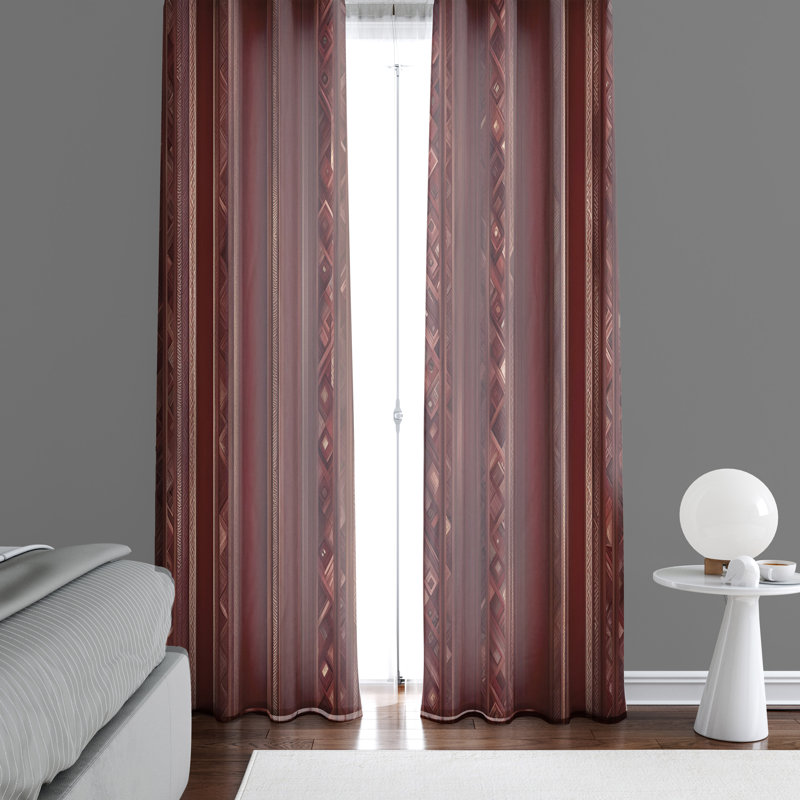 Paire de rideaux semi-transparents en polyester Drevin, L 40 po x L 82 po