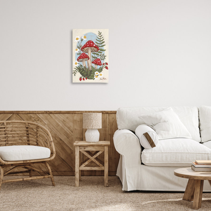 Champignon et toile Cottage, design par Sara Baker, H 24 po x l 16 po