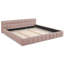 Élégante base de lit tapissier très grand, cadre de lit très grand avec base en tissu chenille avec tête de lit, lit plateforme en bois avec cadre solide pour la chambre à coucher, aucun sommier nécessaire, rose (90,5 po x 80,5 po x 31 po)-1837833801