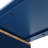 Rolling Kitchen Island With Extended Table, Kitchen Island On Wheels With LED Lights,Power Outlets And 2 Fluted Glass Doors, Kitchen Island With A Storage Compartment And Side 3 Open Shelves, Navy-323451663