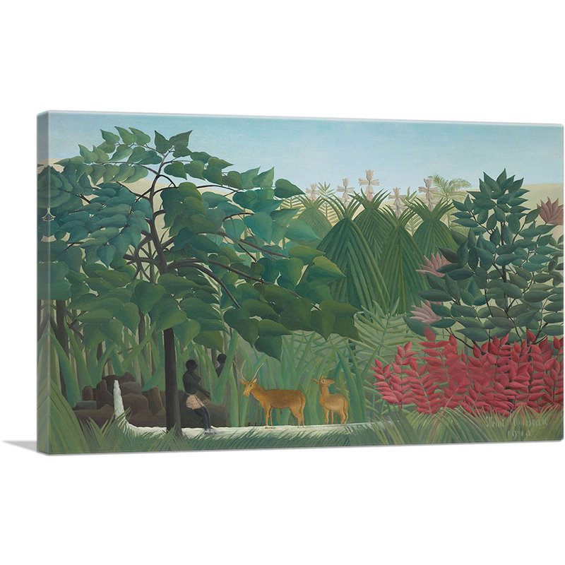 «The Waterfall 1910» par Henri Rousseau, reproduction d'art sur toile tendue, H 18 po x l 26 po x P 1,5 po