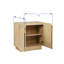 Rangement Mid-Century moderne en bois d'hévéa avec un design arqué, convenant aux portes de buffet de la maison, profil arrondi, pour la cuisine