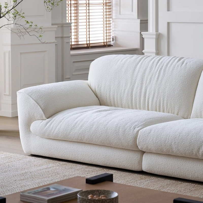 French Simple White Sofa
