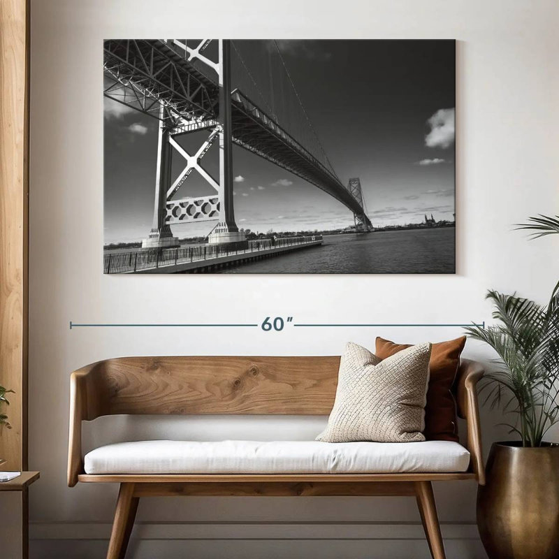 Pont de l'ambiance à Detroit, H 34 po x l 51 po